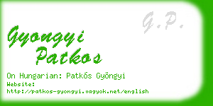 gyongyi patkos business card